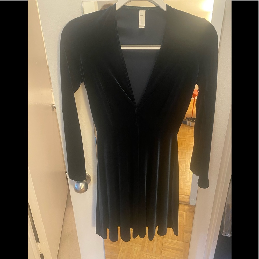 American apparel dark green dress